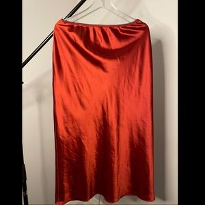 Top Shop Satin Midi Slip Skirt